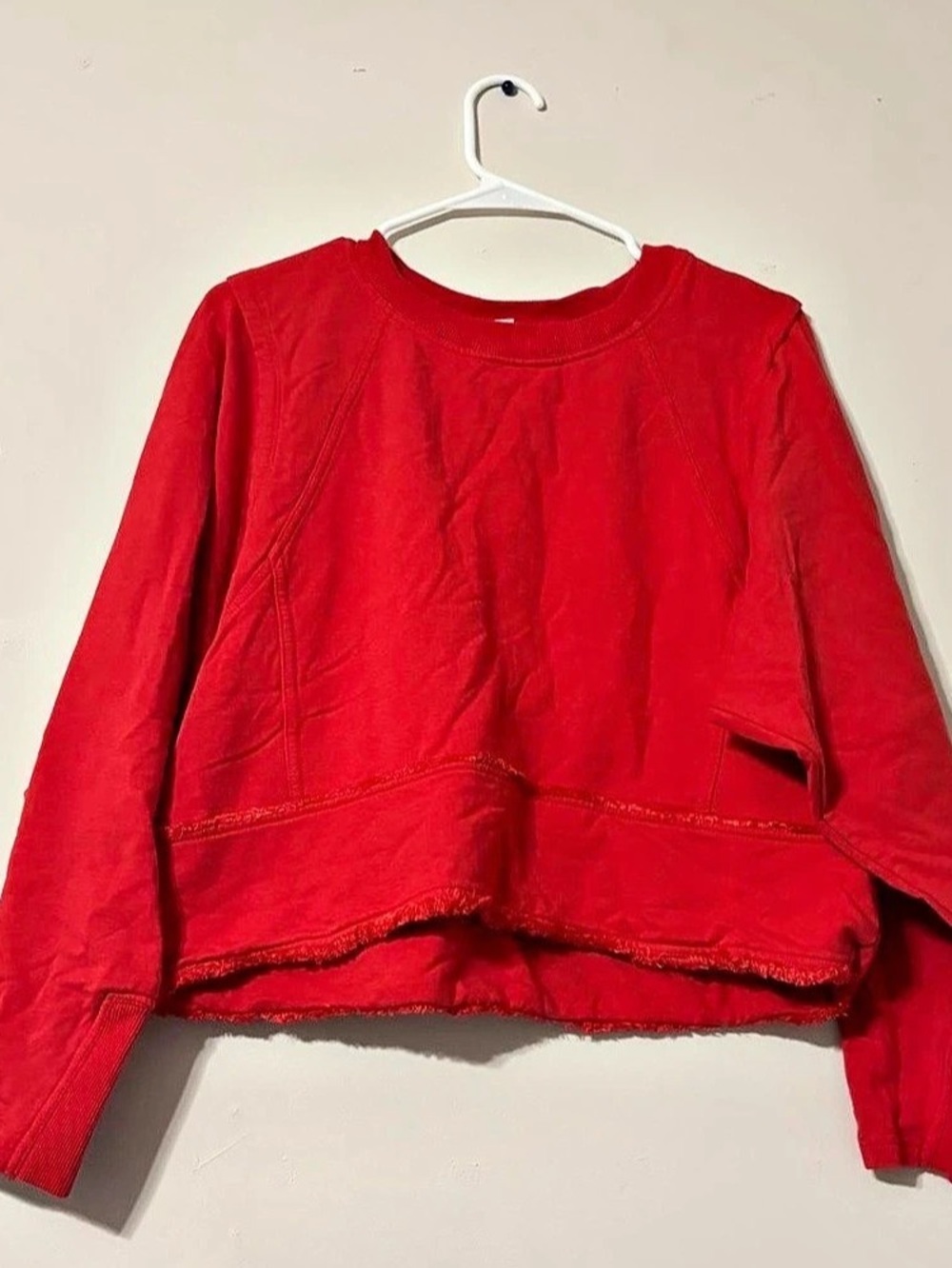 Free People Movement Red Long Sleeve Sweatshirt Size Small